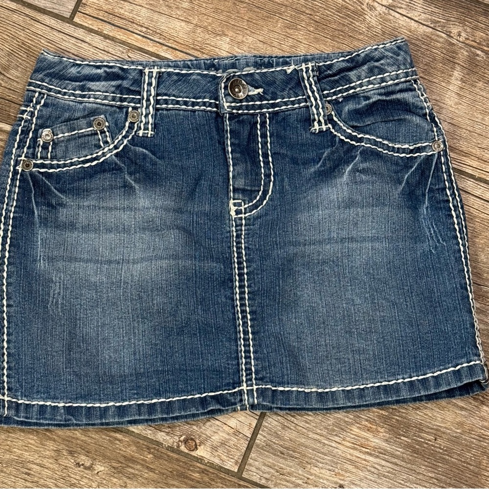 Denim Mini Skirt​